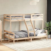 Elegante metalen stapelbed met massief grenenhout voor kleine kamers - Bedden & bedframes