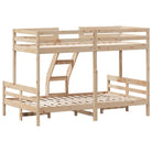 Elegante metalen stapelbed met massief grenenhout voor kleine kamers - Bedden & bedframes