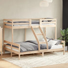 Elegante metalen Stapelbed van Massief Grenenhout voor Kleine Kamers - Bedden & bedframes