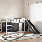 Elegante metalen stapelbed van massief grenenhout voor weinig ruimte - Wit en zwart / 90 x 190 cm - Bedden & bedframes