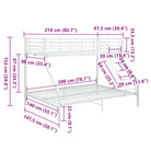 Elegante metalen stapelbed voor kinder- en compacte kamers - Bedden & bedframes