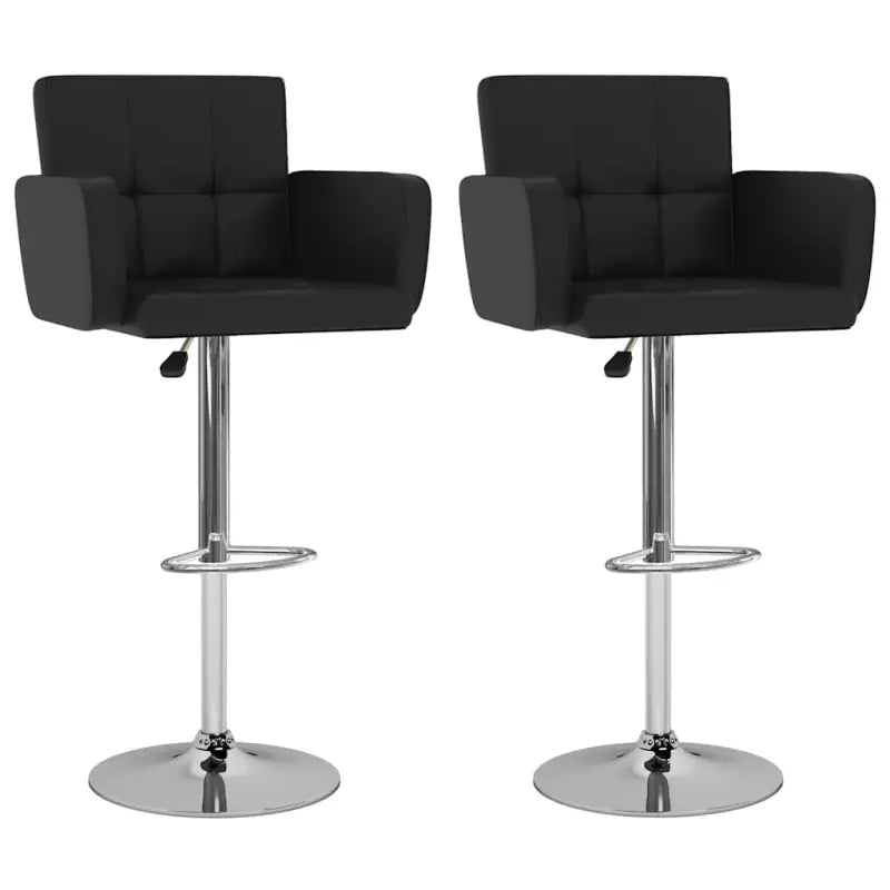 Elegante moderne barkrukkenset met kunstlederen zitting en rugleuning - Barkrukken