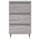 Elegante nachtkastjes van bewerkt hout in grijs Sonoma Eiken stijl - Nachtkastjes