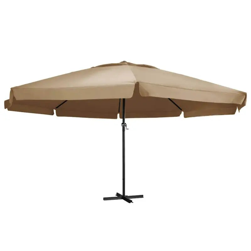 Elegante parasol met aluminium paal voor shade en uv-bescherming - Taupe / 600 cm / 1 - Parasols en zonneschermen