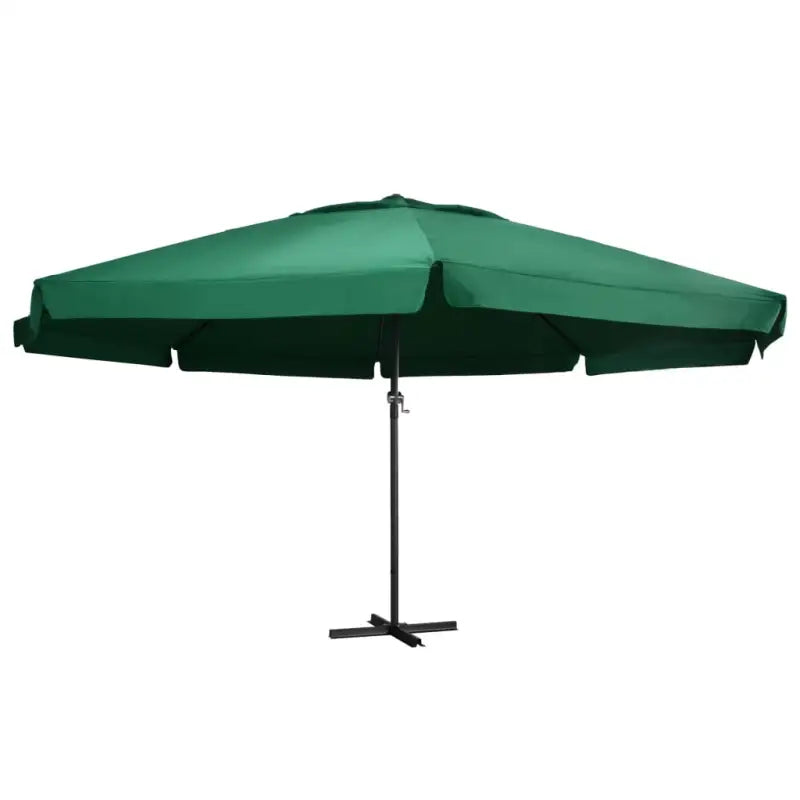 Elegante parasol met aluminium paal voor shade en uv-bescherming - Groen / 600 cm / 1 - Parasols en zonneschermen