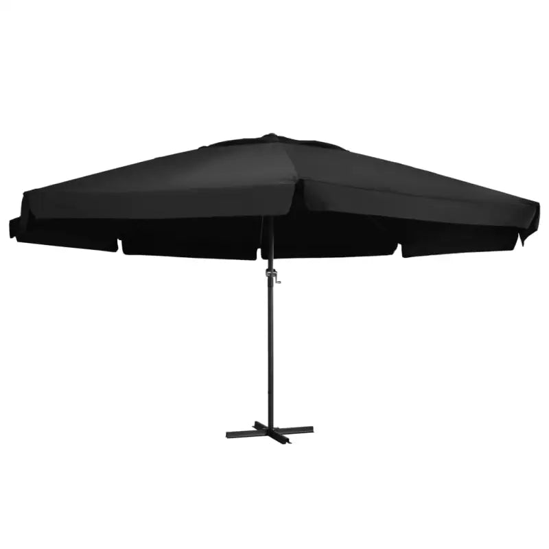 Elegante parasol met aluminium paal voor shade en uv-bescherming - Zwart / 500 cm / 1 - Parasols en zonneschermen