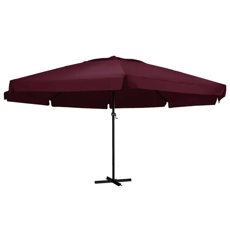 Elegante parasol met aluminium paal voor shade en uv-bescherming - Bordeauxrood / 600 cm / 1 - Parasols en zonneschermen