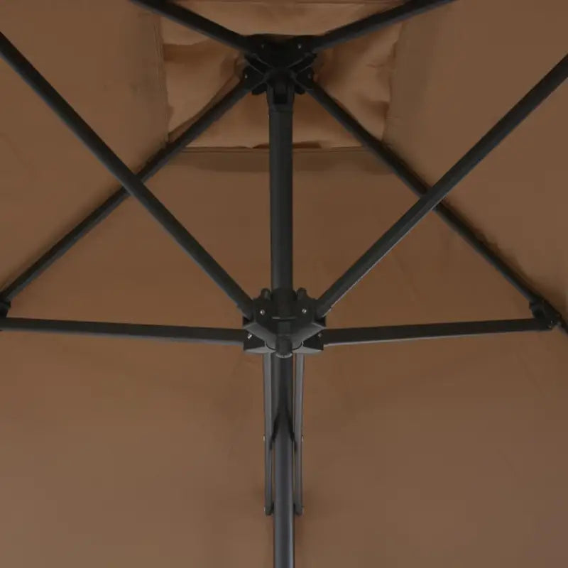 Elegante parasol met stalen paal en 360 graden draaien voor schaduw - Parasols en zonneschermen