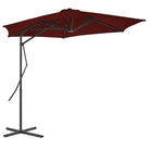Elegante parasol met stalen paal en 360 graden draaien voor schaduw - Rood / 1 - Parasols en zonneschermen