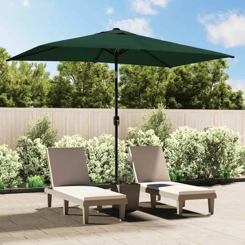 Elegante parasol met stalen paal voor schaduw en uv-bescherming - Groen / 1 - Parasols en zonneschermen
