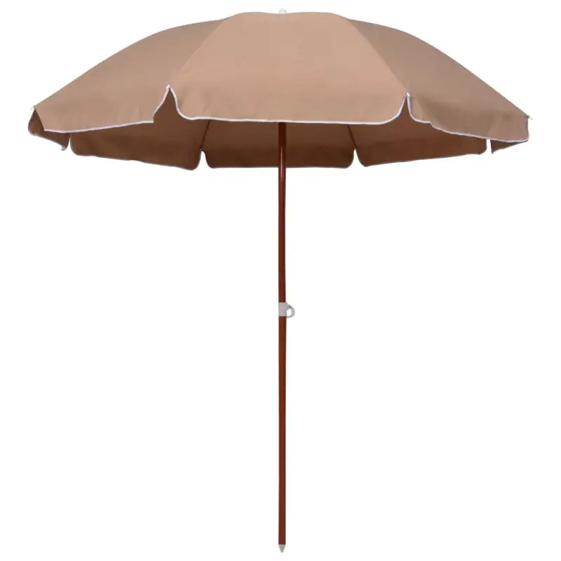 Elegante parasol met stalen paal voor UV-bescherming en schaduw - Taupe / 240 cm / 1 - Parasols en zonneschermen