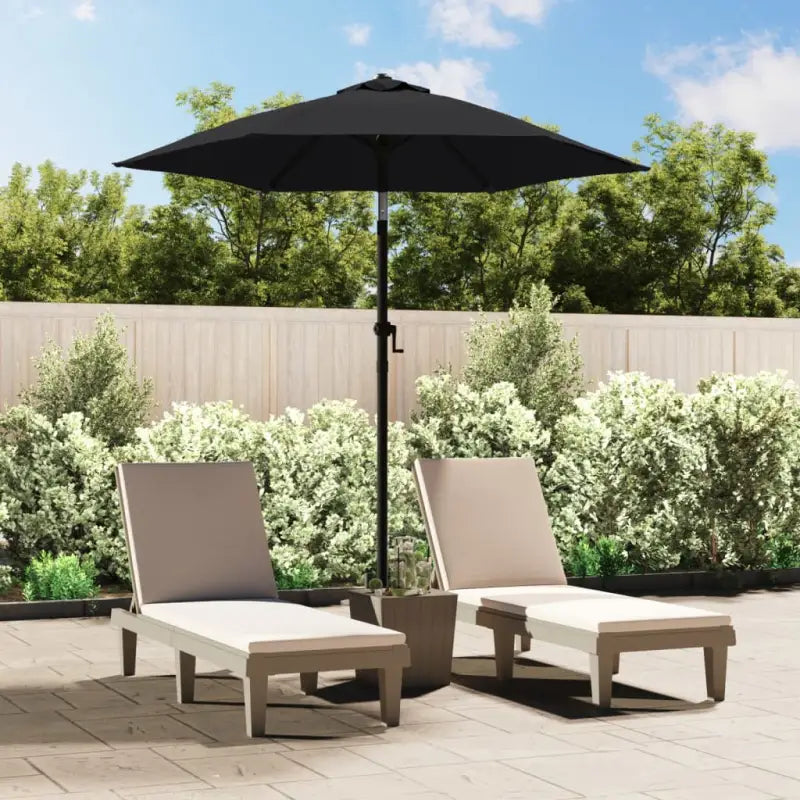 Elegante parasol voor bevestiging op standaard of tafelmetgat - Zwart - Parasols en zonneschermen
