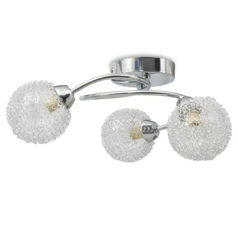 Elegante plafondlamp met metalen basis en spiraamse armen - Plafondlampen