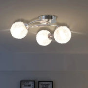 Elegante plafondlamp met metalen basis en spiraamse armen - Plafondlampen