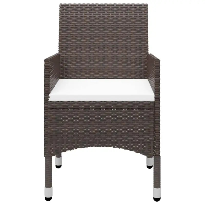 Elegante poly rattan tuinset met massief acaciahout ontwerp - Tuinsets