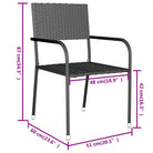 Elegante poly rattan tuinset voor buiten genieten - Grijs - Tuinsets