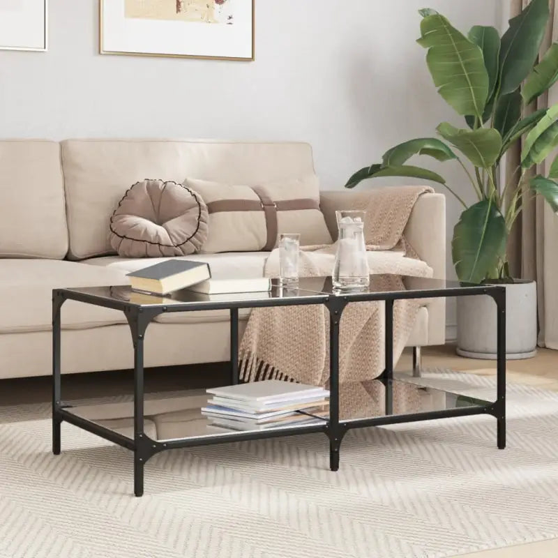 Elegante salontafel met glazen blad voor moderne woonkamers - Salontafels