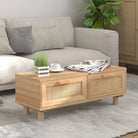 Elegante salontafel van bewerkt hout met natuurlijke uitstraling - Bruin / 1 - Salontafels