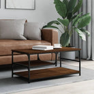Elegante salontafel van bewerkt hout voor een stijlvolle woonkamer - bruin eikenkleur / 1 - Salontafels