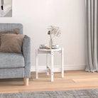 Elegante salontafel van massief grenenhout met rustieke uitstraling - Wit / Ø 42.5 x 45 cm / 1 - Salontafels