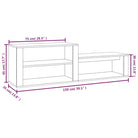 Elegante schoenenkast in hoogglans wit met bewerkt hout - Hoogglans wit / 1 - Schoenenrekken