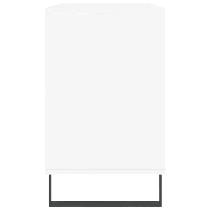 Elegante schoenenkast met bewerkt hout en metalen poten voor een opgeruimde ruimte - Schoenenrekken