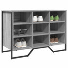 Elegante schoenenkast met bewerkt hout en metalen poten - Grijs sonoma / 1 / 61.5 cm - Schoenenrekken