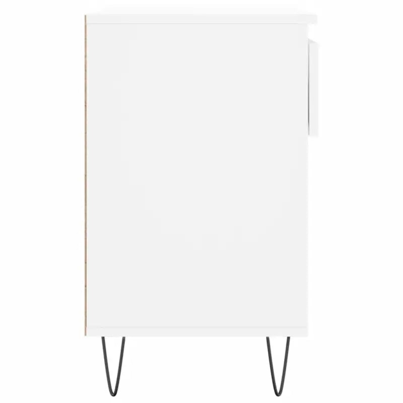 Elegante schoenenkast van bewerkt hout met metalen poten voor een opgeruimde ruimte - Schoenenrekken