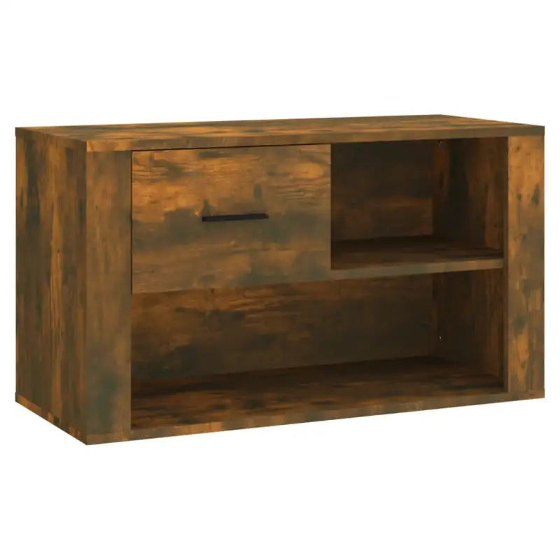 Elegante schoenenkast van bewerkt hout voor een opgeruimde ruimte - Gerookt eiken / 1 - Schoenenrekken