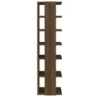 Elegante schoenenrek van bewerkt hout voor een georganiseerde opgeruimde ingang - bruin eikenkleur / 1 - Schoenenrekken