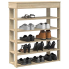 Elegante schoenenrek van bewerkt hout voor een opgeruimde ruimte - Sonoma eiken / 1 / 80 cm - Schoenenrekken