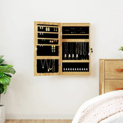 Elegante sieradenkast met LED-verlichting en bewerkt hout - Spiegels