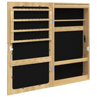 Elegante sieradenkast met LED-verlichting en bewerkt hout - Spiegels