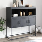 Elegante stalen dressoir met duurzame en sterke afwerking - Antraciet / 1 - Dressoirs & buffetkasten