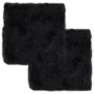 Elegante stoelkussens van echt schapenvacht met polyester suède achterkant - Donkergrijs / 2 - Stoelkussens