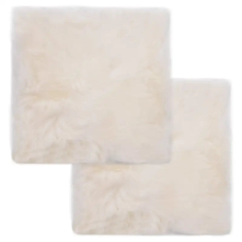 Elegante stoelkussens van echt schapenvacht met polyester suède achterkant - Wit / 2 - Stoelkussens