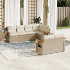Elegante tuinset in zwart materiaal met waterdichte tas en gepoedercoat staal - beige en crèmekleurig - Tuinsets