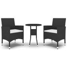 Elegante tuinset met poly rattan en gehard glas voor tuin en terras - Tuinsets
