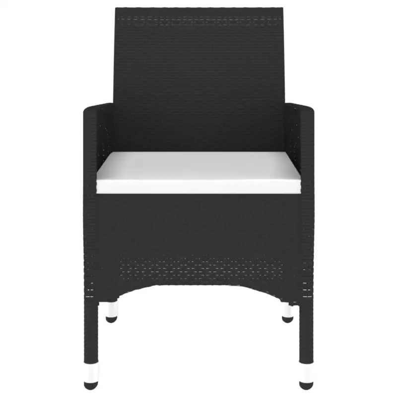 Elegante tuinset met poly rattan en gehard glas voor tuin en terras - Tuinsets