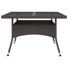 Elegante tuinset met poly rattan en gehard glazen tafelblad - Tuinsets