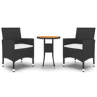 Elegante tuinset met poly rattan en massief acaciahout materialen - Tuinsets