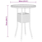 Elegante tuinset met poly rattan en massief acaciahout materialen - Tuinsets