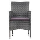 Elegante tuinset met poly rattan en massief acaciahout - Tuinsets