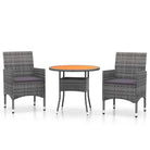 Elegante tuinset met poly rattan en massief acaciahout - Tuinsets