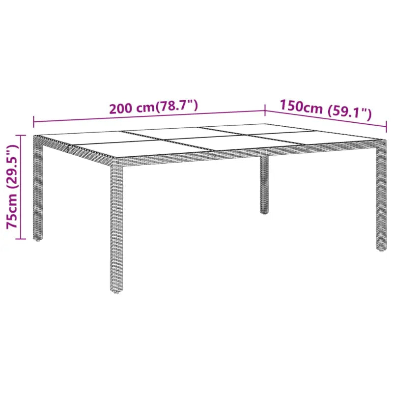 Elegante tuinset met poly rattan en stevige stalen frames - Tuinsets