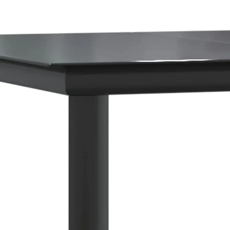 Elegante tuinset met zwart materiaal poly rattan en gehard glas - Tuinsets