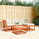 Elegante tuinset van geïmpregneerd grenenhout voor ontspanning - Wasbruin / Ja - Tuinsets