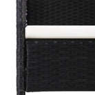 Elegante tuinset van poly rattan met gehard glas in zwart materiaal - Tuinsets