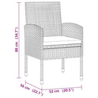 Elegante tuinset van waterdicht PE-rattan en massief acaciahout - Zwart - Tuinsets