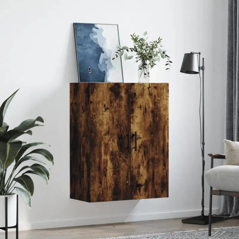 ELEGANTE Wandgemonteerde Dressoir in bewerkt hout - Dressoirs & buffetkasten
